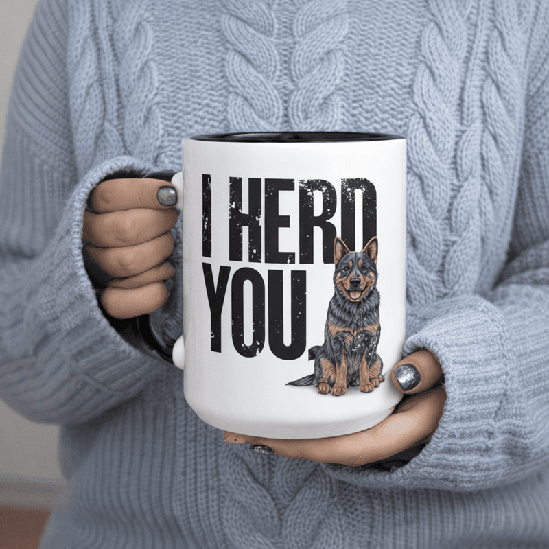 Tailorly Black Accent 11 oz Mug - I You Dog Lover Gift for Dog Lovers