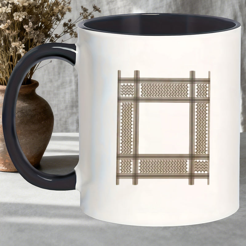 Tailorly Black Accent 11 oz Mug - contemporary stylish and lightweight travel mugs designed for hiking soups campsite cider and iced coffee