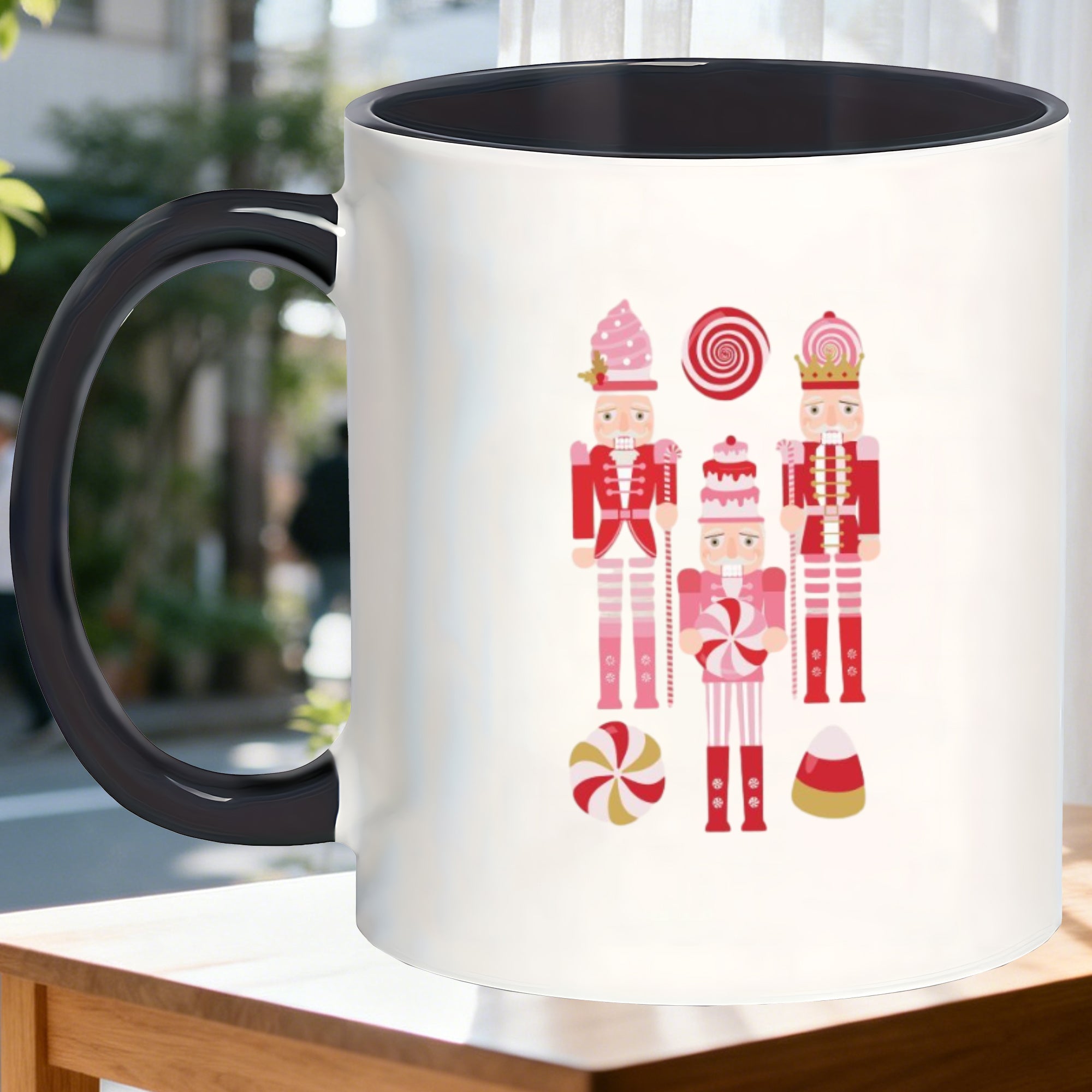 Tailorly Black Accent 11 oz Mug - nutcracker