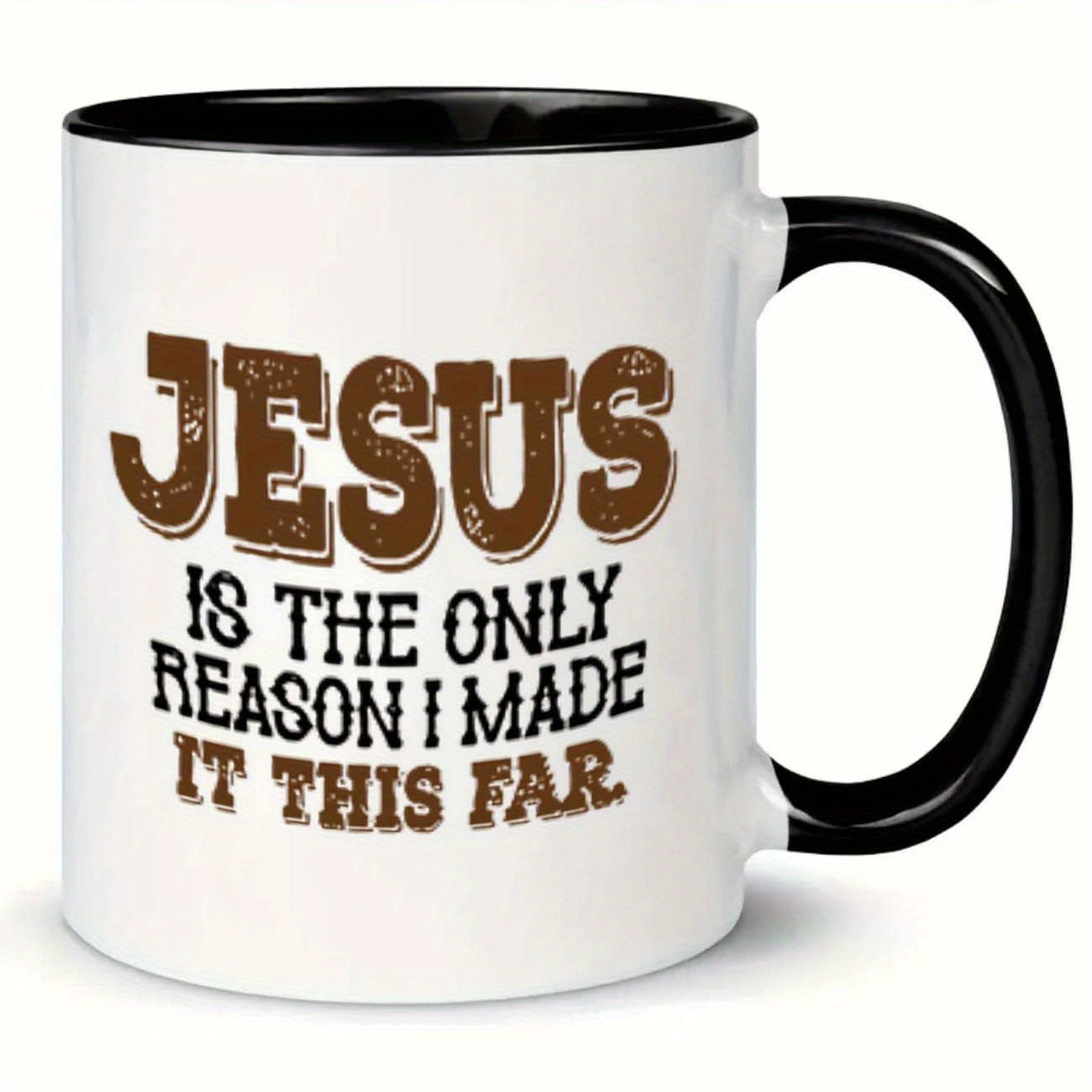 Tailorly Black Accent 11 oz Mug - brown lettering