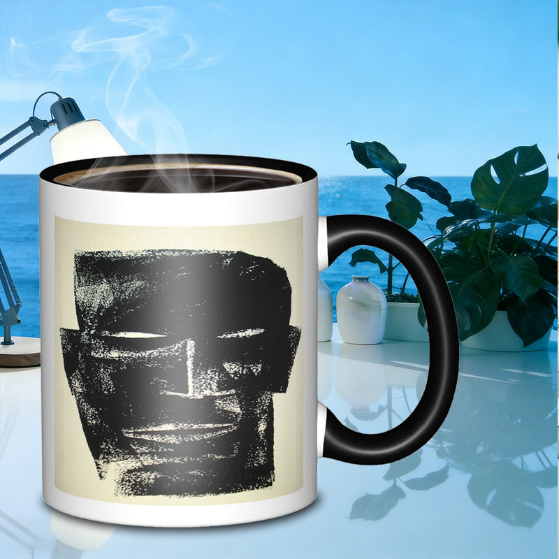 Tailorly Black Accent 11 oz Mug - portrait drawing appealing galaxy mug suitable for daily work outdoor trips travel and used as a gift hand wash