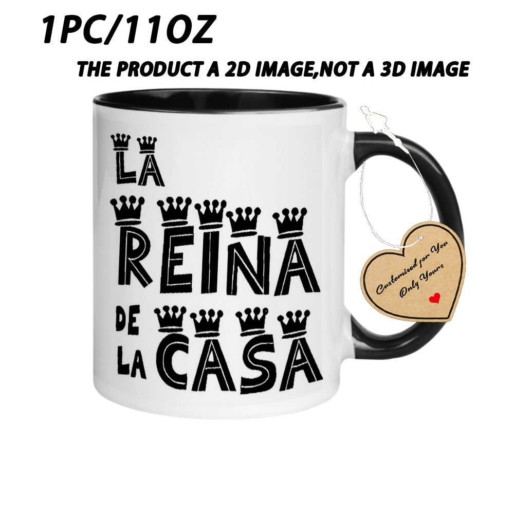 Tailorly Black Accent 11 oz Mug - 1pc -Shaped Ceramic Mug with Rim & - 11oz Coffee Tea Cup Suitable for Office Wedding Birthday Gifts Parties