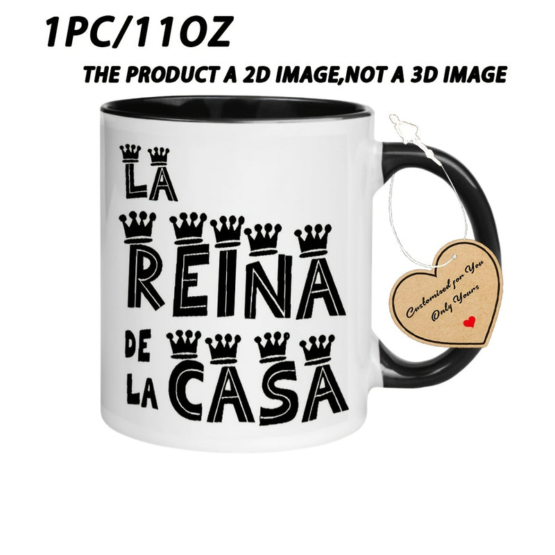 Tailorly Black Accent 11 oz Mug - 1pc -Shaped Ceramic Mug with Rim & - 11oz Coffee Tea Cup Suitable for Office Wedding Birthday Gifts Parties