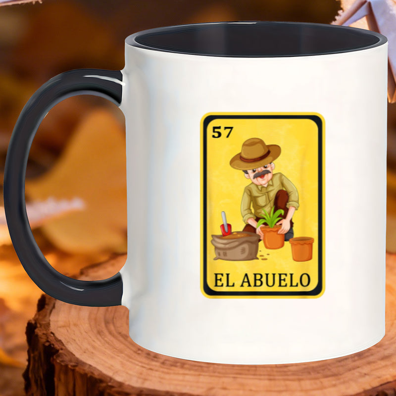 Tailorly Black Accent 11 oz Mug - chic glazed spanish mexican bingo grandpa mugs ideal for iced pool lattes on or at the ski _de46adcde6d745b48201aa224d473f13