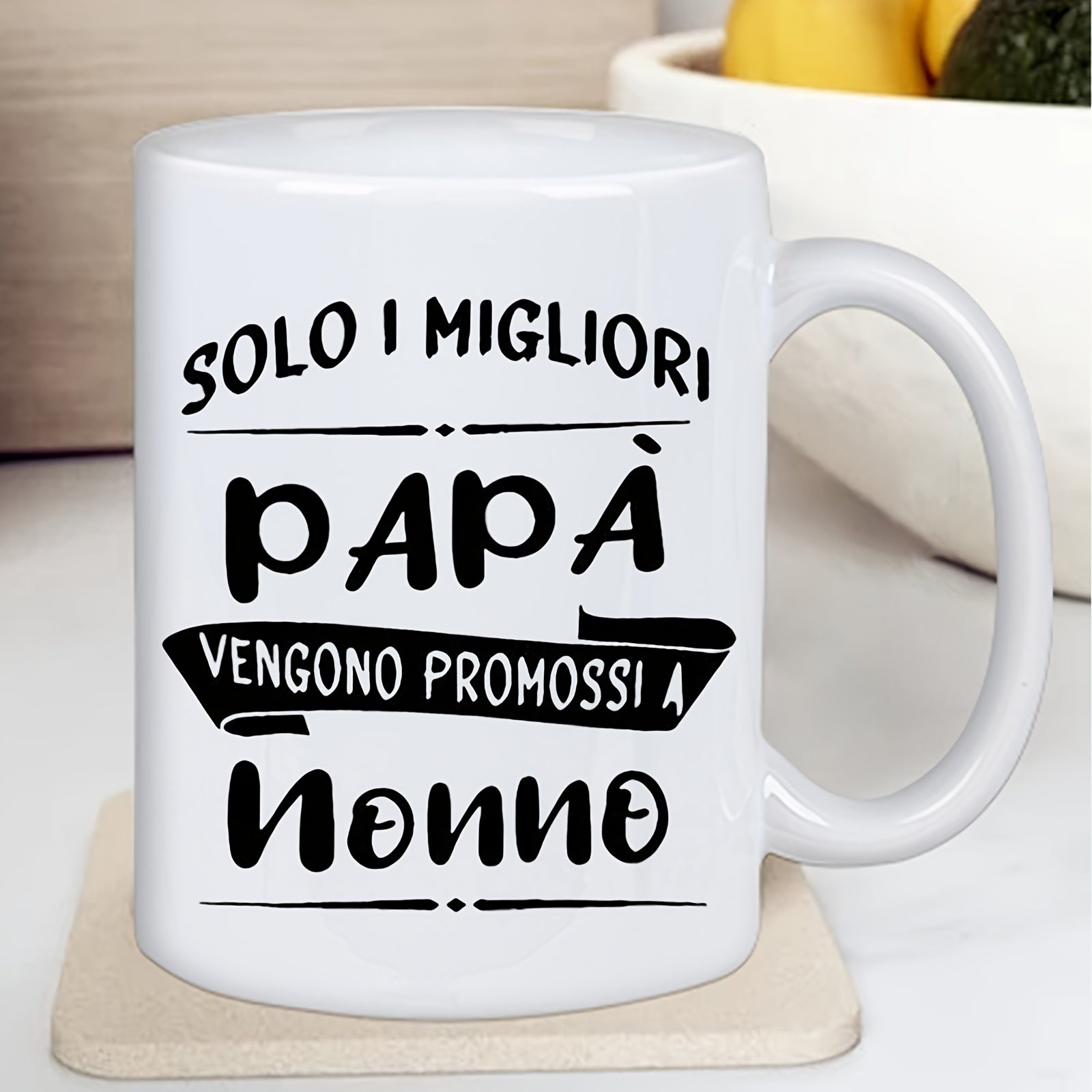 Tailorly White Ceramic 11 oz Mug - 1pc office home or golf outingsa fashionable and fun daily ceramic mug with pattern printing it can only be washed