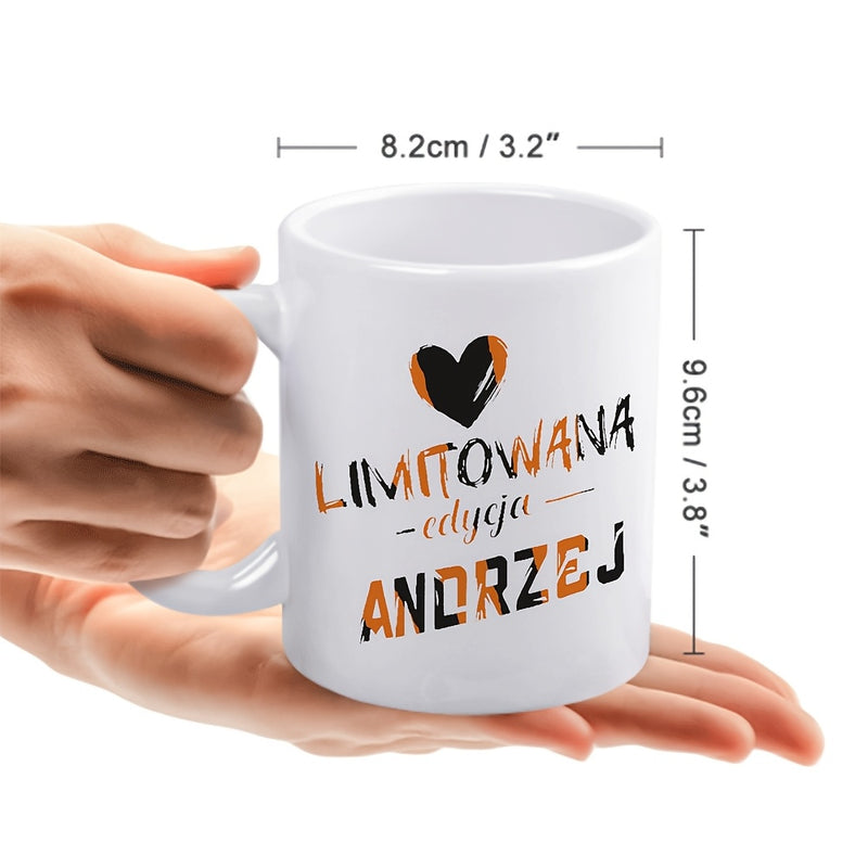 Tailorly White Ceramic 11 oz Mug - funny heart text with cute ekg heartbeat