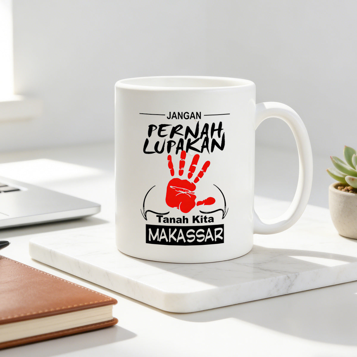 Tailorly White Ceramic 11 oz Mug - indonesian graphic pride heritage