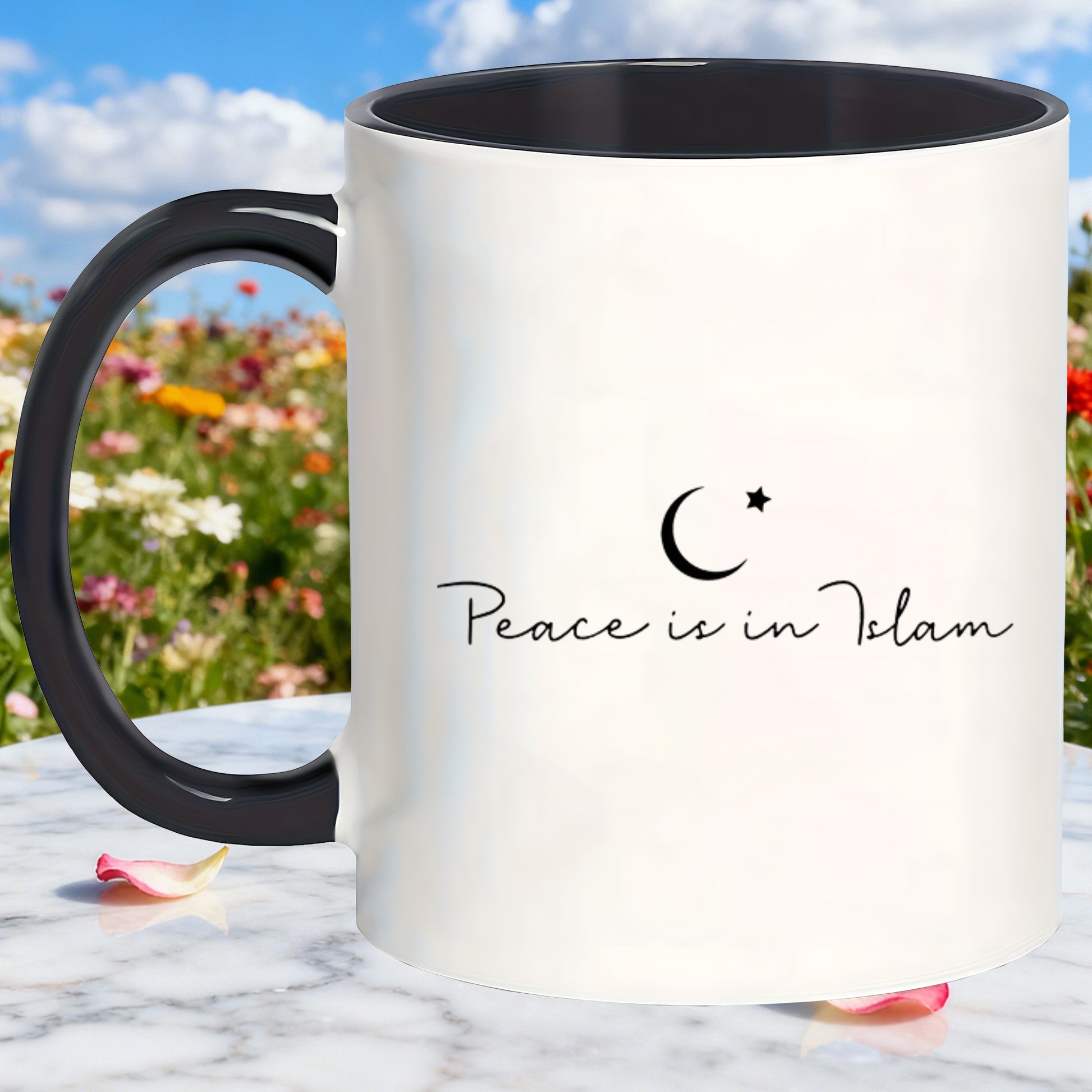 Tailorly Black Accent 11 oz Mug - islamic pattern