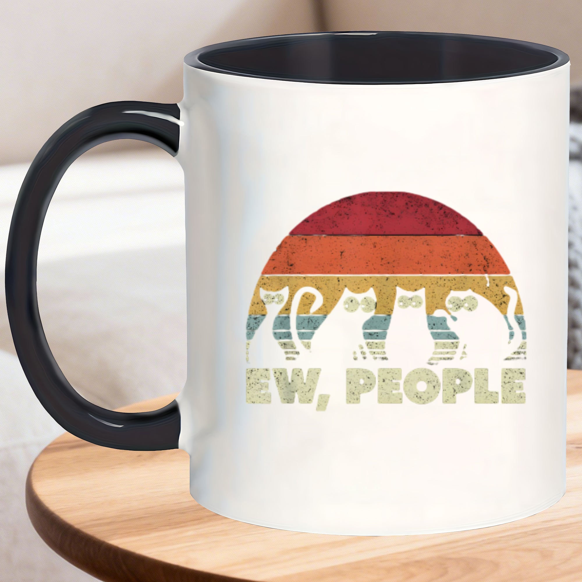 Tailorly Black Accent 11 oz Mug - cute cartoon leak proof kids milk ew people mugs shakes backyard lemonade bedtime chamomile_afe1ec09c9ab447c930bcb14723b8c2f