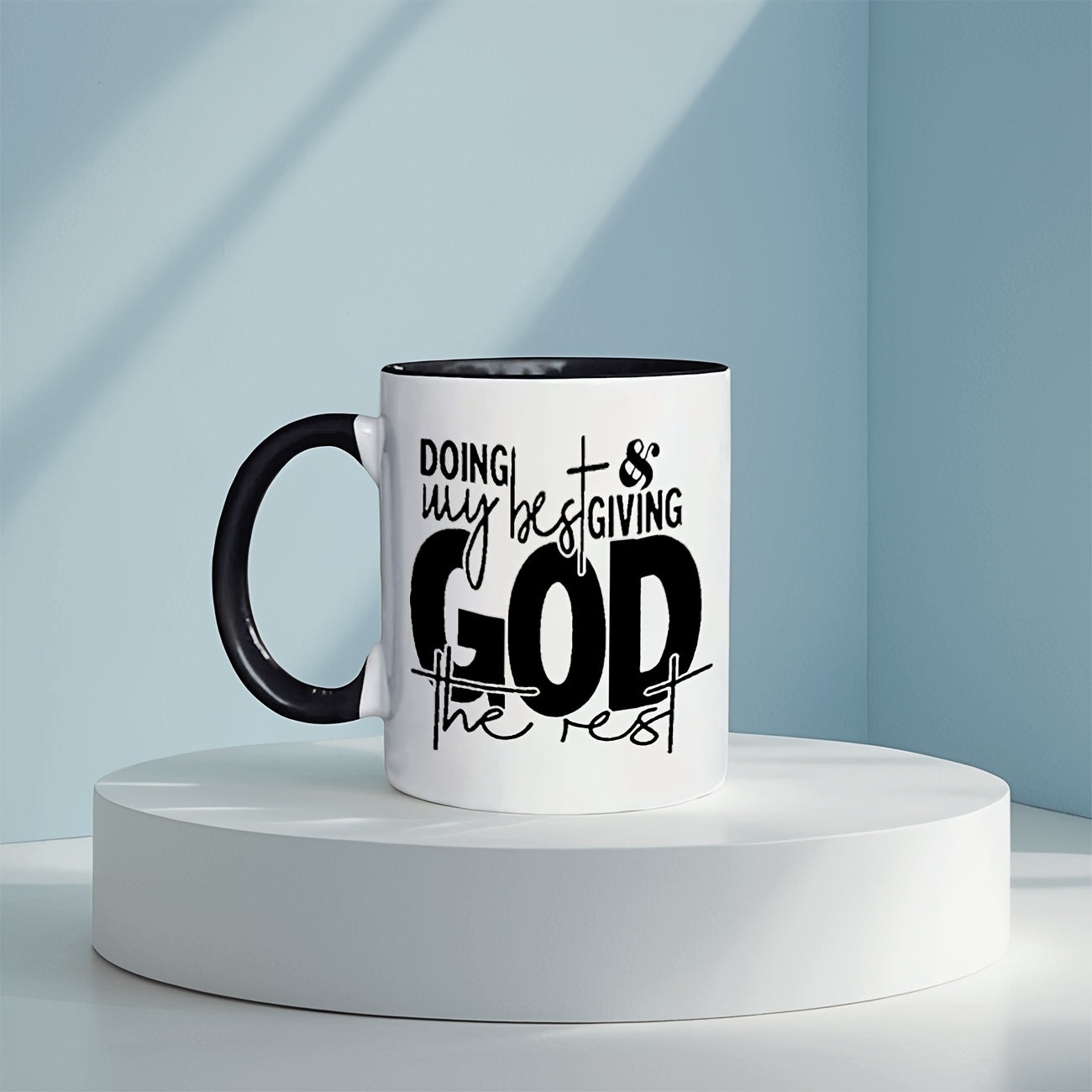 Tailorly Black Accent 11 oz Mug - doing god