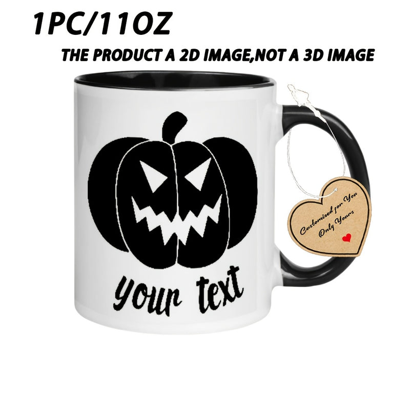 Tailorly Black Accent 11 oz Mug - Pumpkin Text