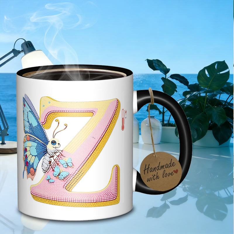 Tailorly Black Accent 11 oz Mug - stylish bone china mug featuring z and designed for event planners_a8d8c8c9d04c47419472cf0a7b2c2821