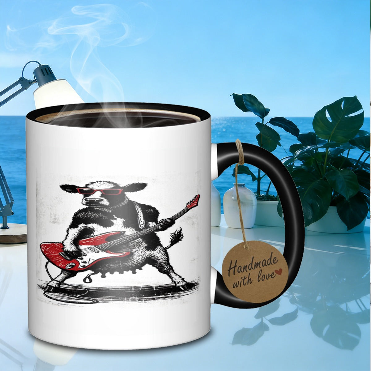 Tailorly Black Accent 11 oz Mug - musician design