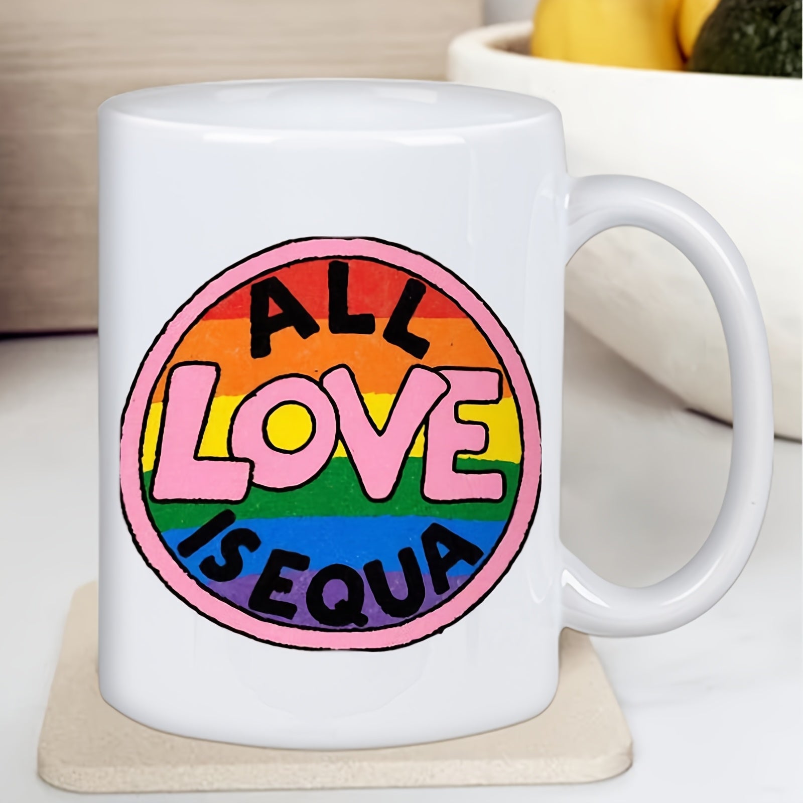 Tailorly White Ceramic 11 oz Mug - 1pc thoughtful present for couples1pcs thoughtful present for couplesa fashionable and fun daily ceramic mug with