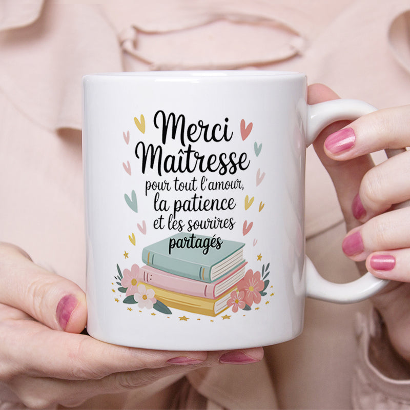 Tailorly White Ceramic 11 oz Mug - a humorous valentine's day design for french teachers