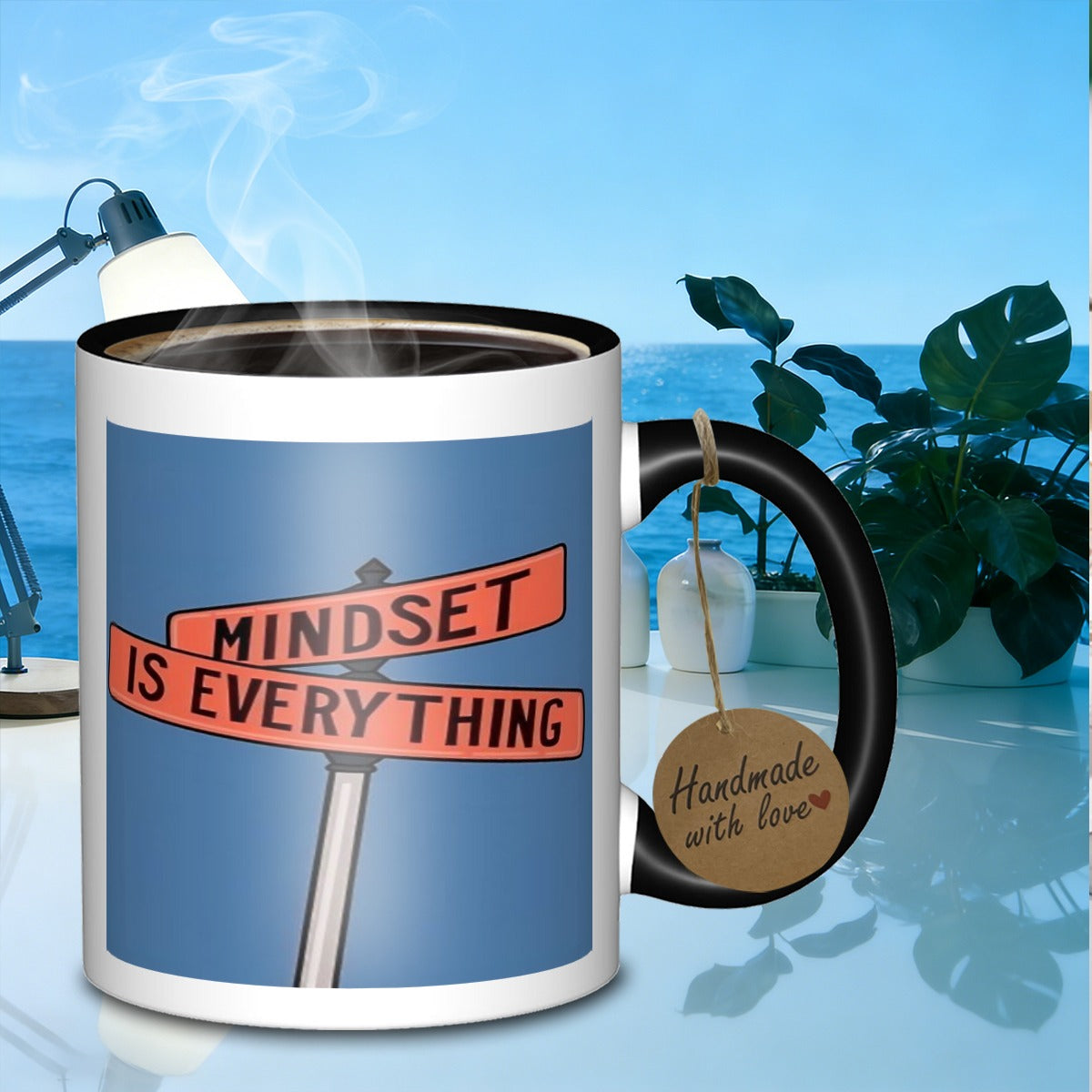 Tailorly Black Accent 11 oz Mug - mindset is everything