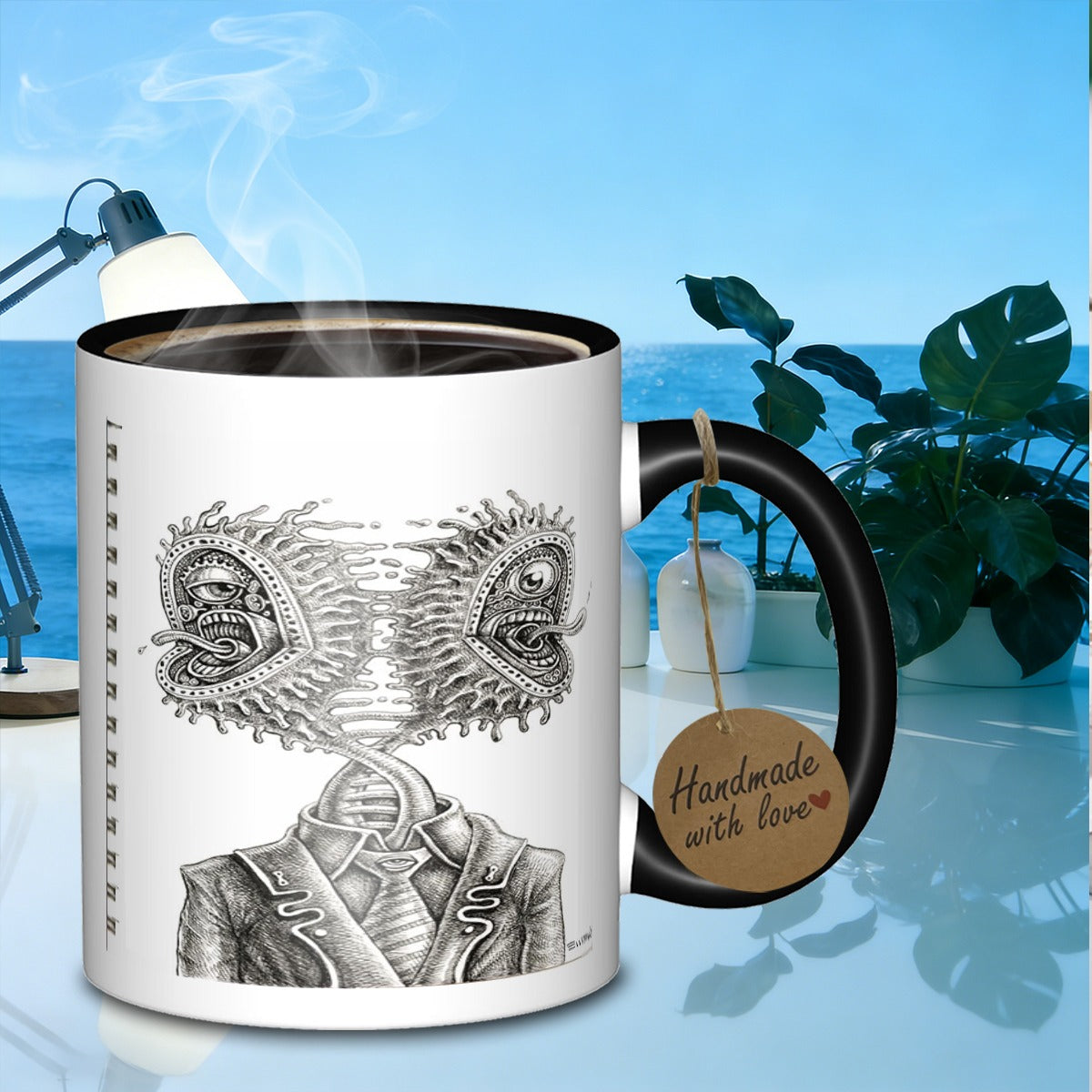 Tailorly Black Accent 11 oz Mug - being monsterdesign