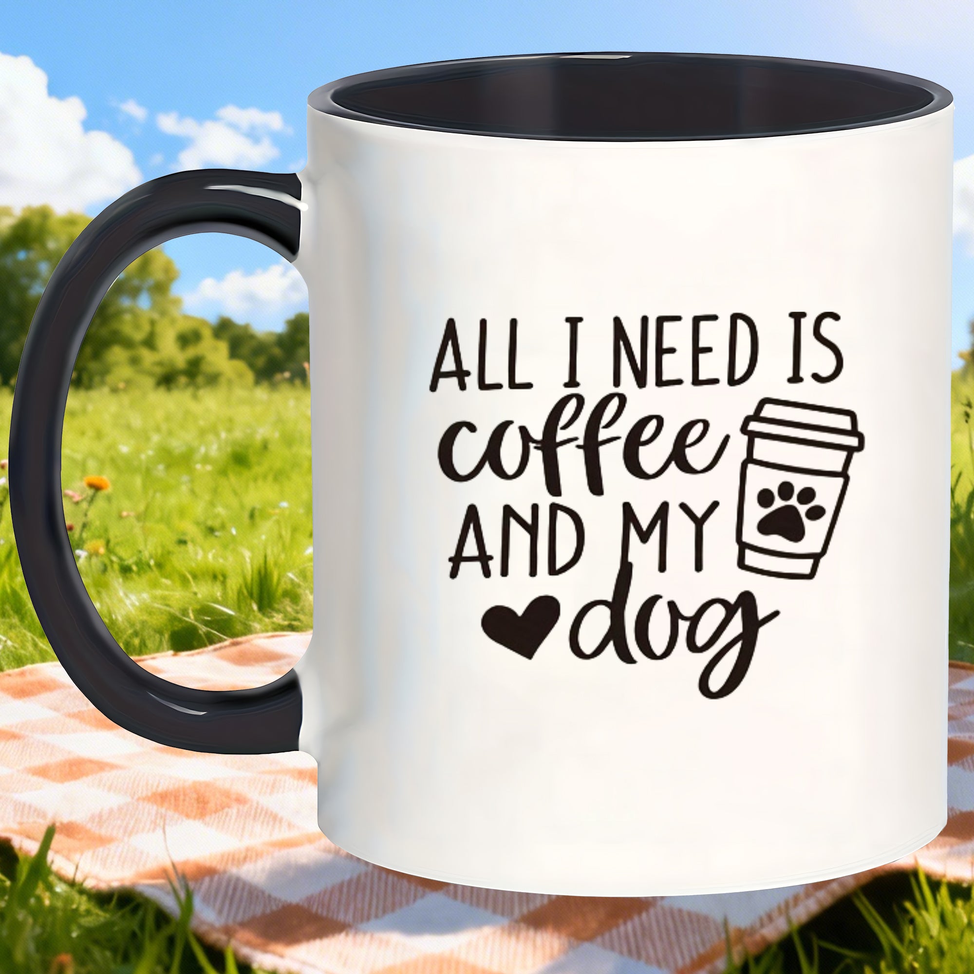 Tailorly Black Accent 11 oz Mug - dog
