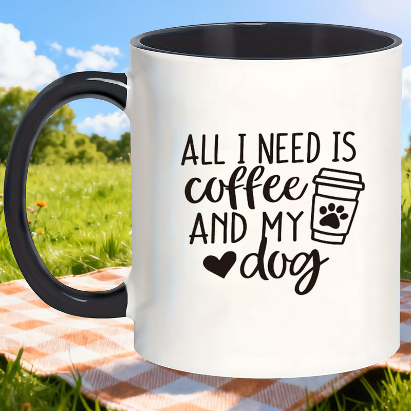 Tailorly Black Accent 11 oz Mug - dog