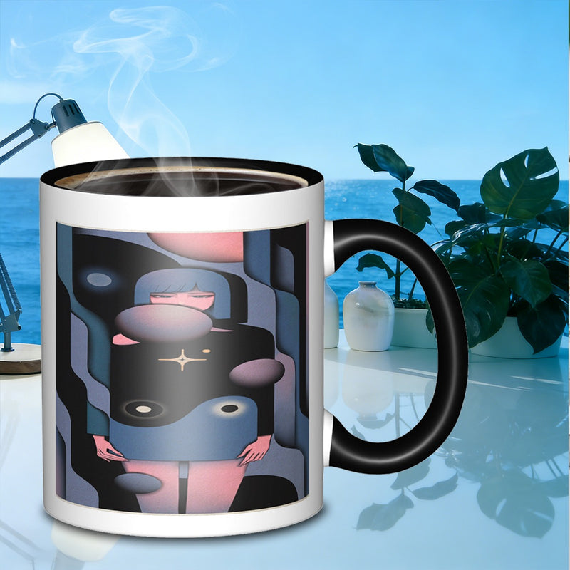 Tailorly Black Accent 11 oz Mug - figure spheres composition