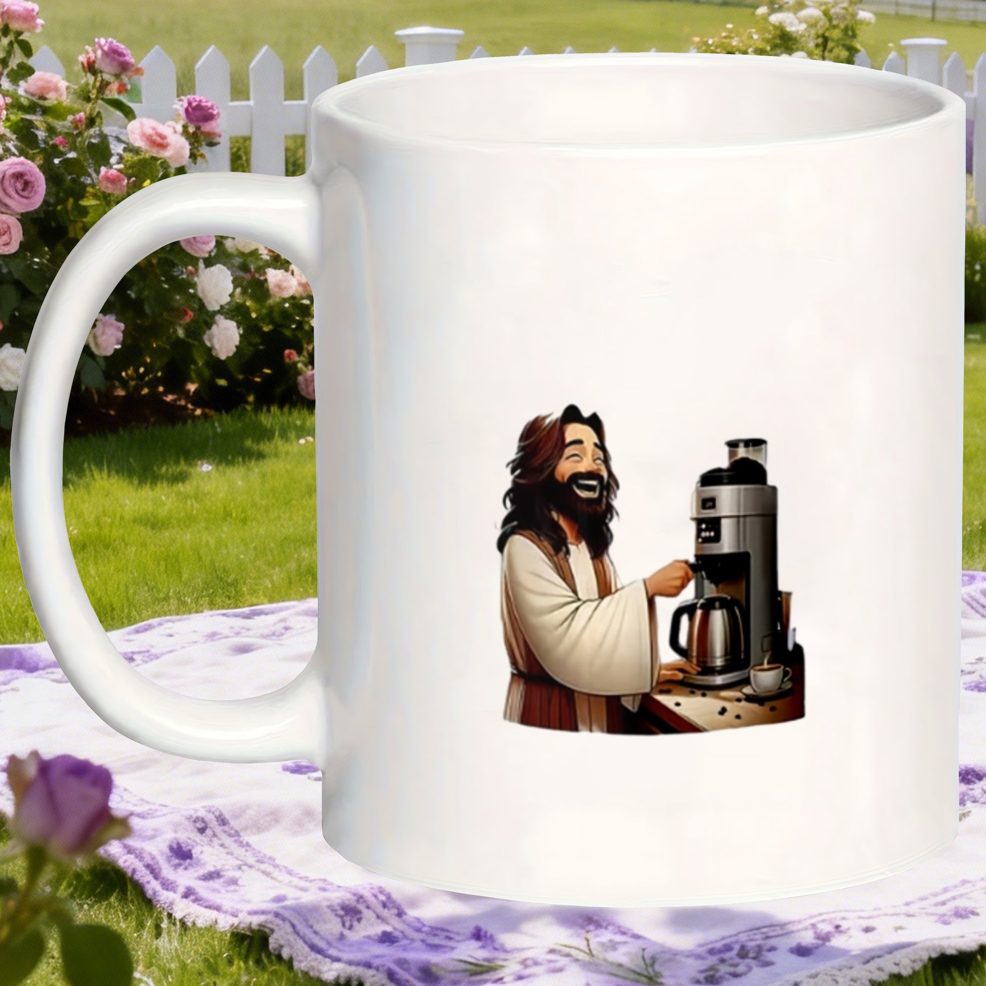 Tailorly White Ceramic 11 oz Mug - verse design