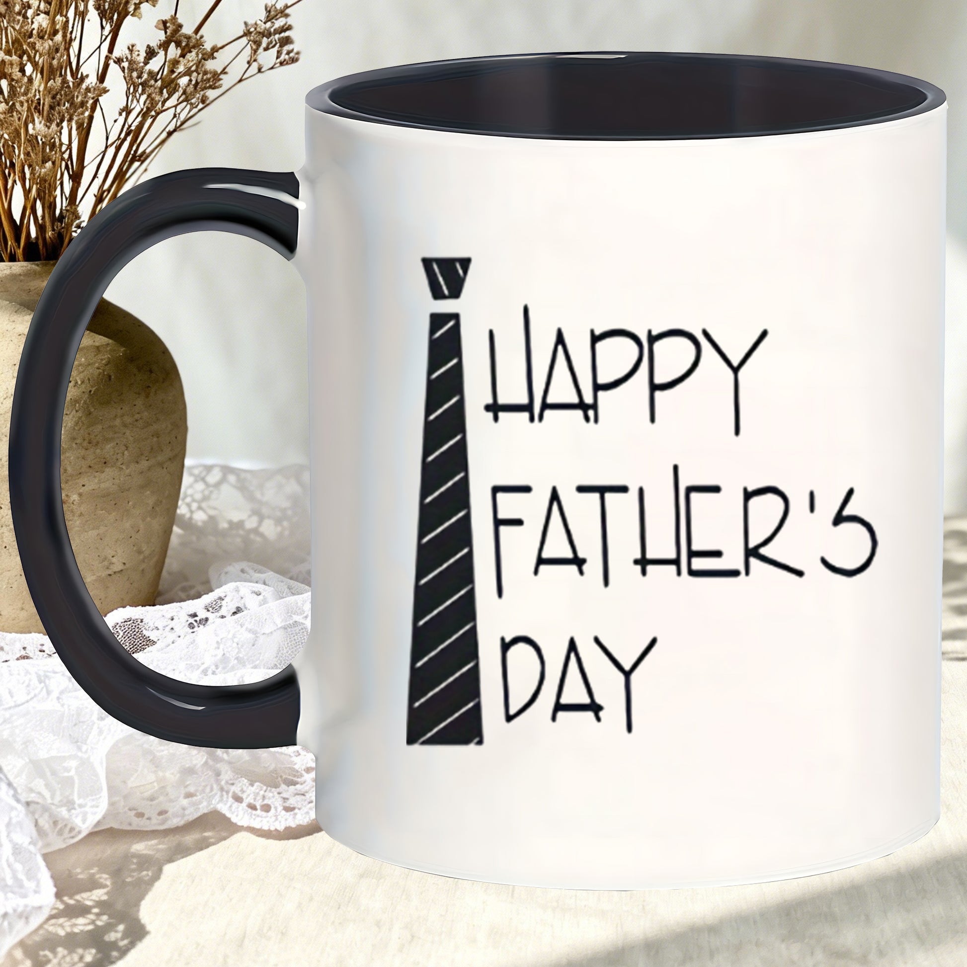 Tailorly Black Accent 11 oz Mug - multipurpose fun gift non slip heat fathers day mugs funny gifts for aunts and _201e7f0f37c14042acea3b79e28fd1c1