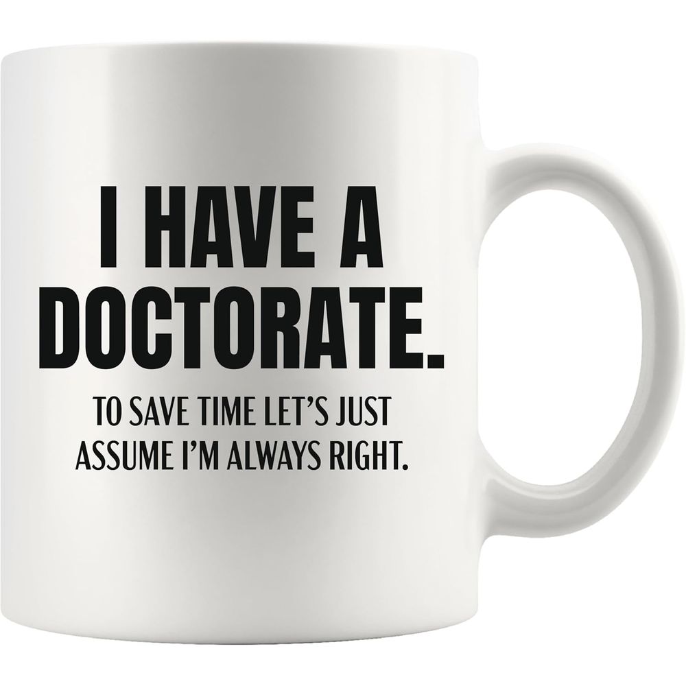 Tailorly White Ceramic 11 oz Mug - i have a to avoid lets just assume im right funny graduation gift for men women and future students novelty