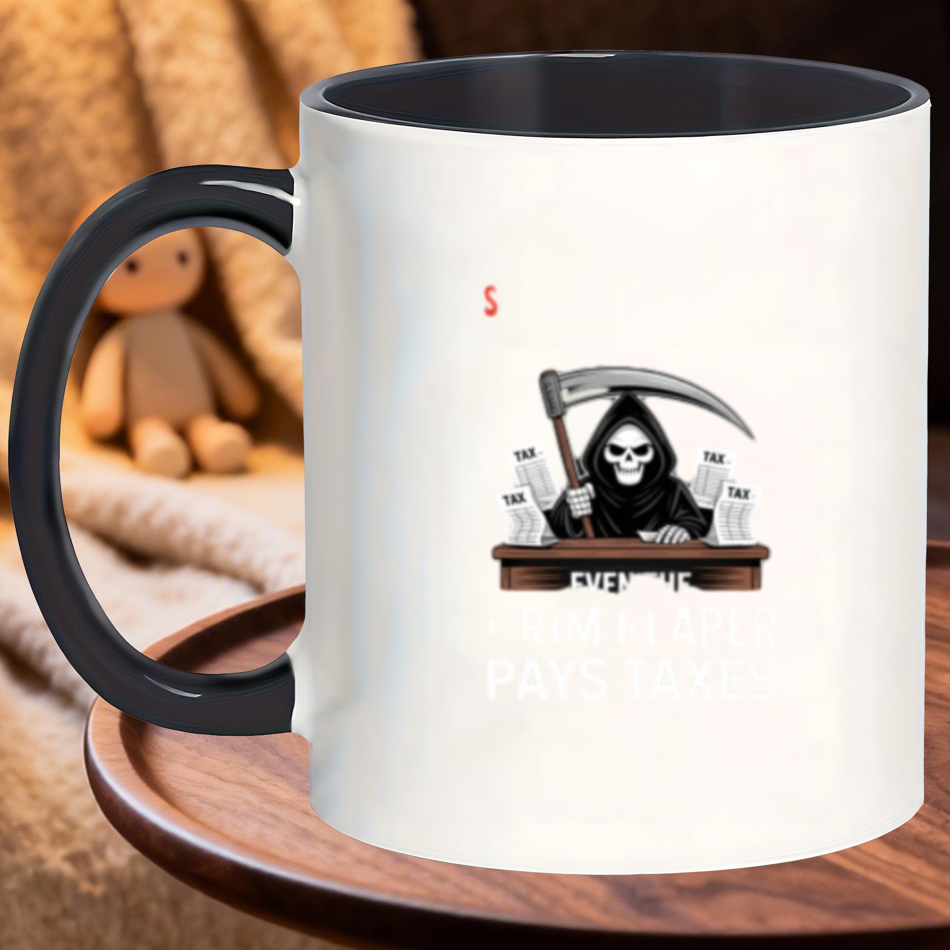 Tailorly Black Accent 11 oz Mug - the only thing more daunting than hanukkah