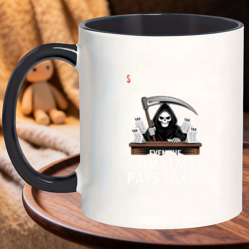 Tailorly Black Accent 11 oz Mug - the only thing more daunting than hanukkah