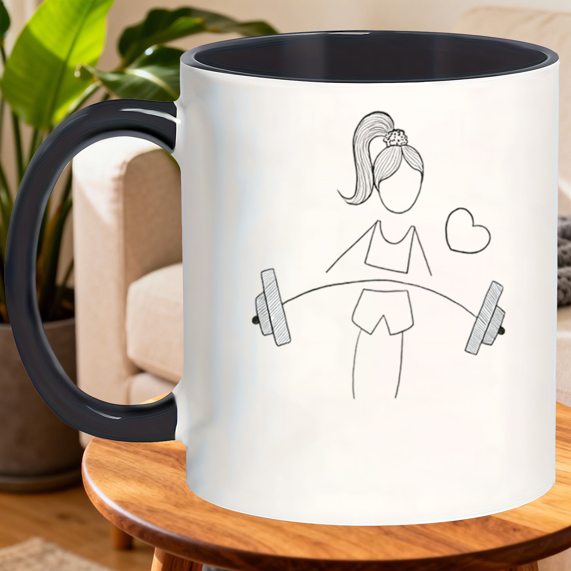 Tailorly Black Accent 11 oz Mug - whimsical charm