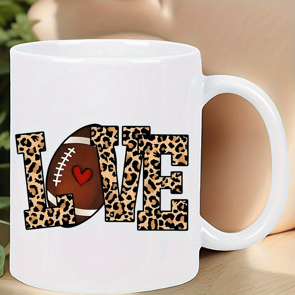 Tailorly White Ceramic 11 oz Mug - golf character design with elegant lettering