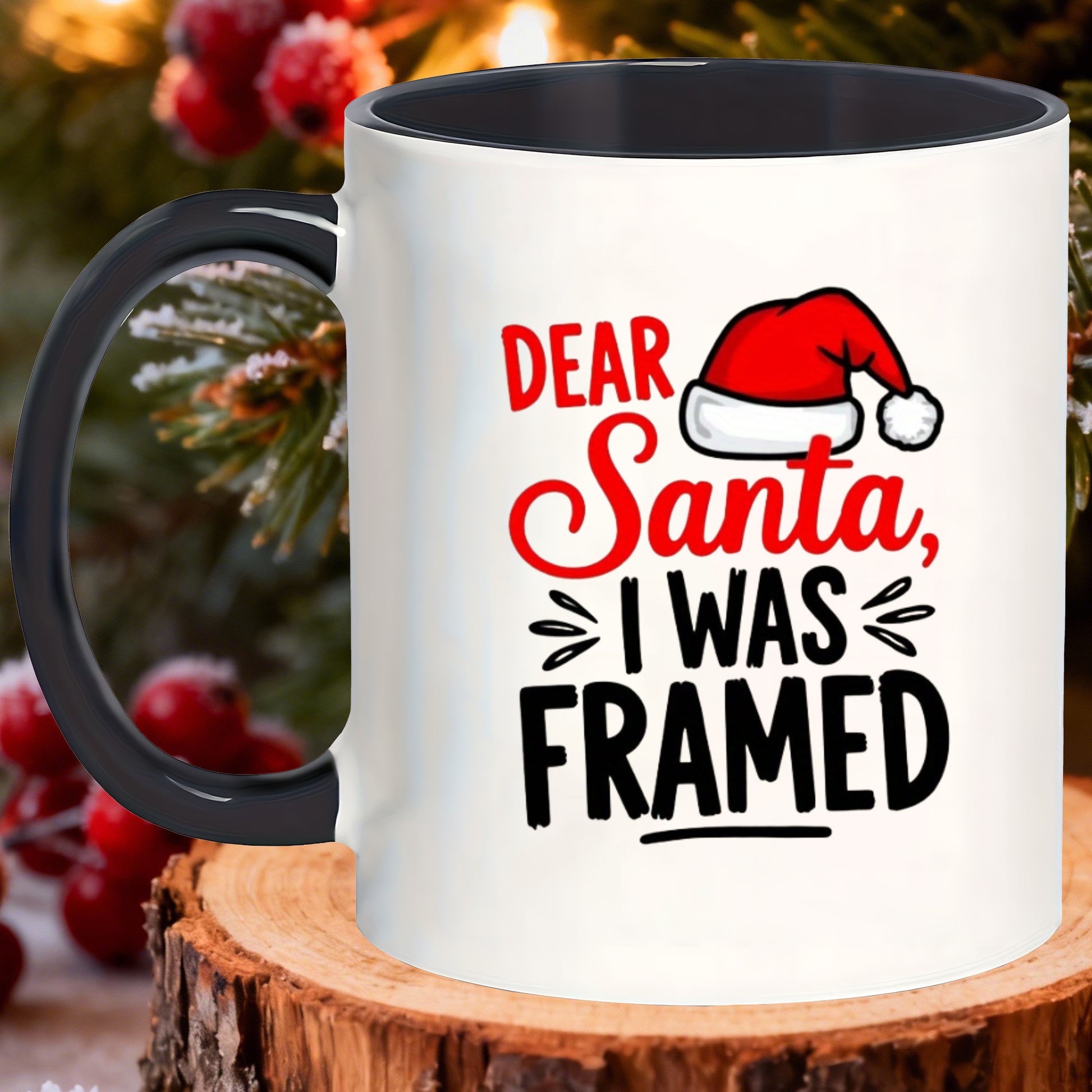 Tailorly Black Accent 11 oz Mug - crackle glaze