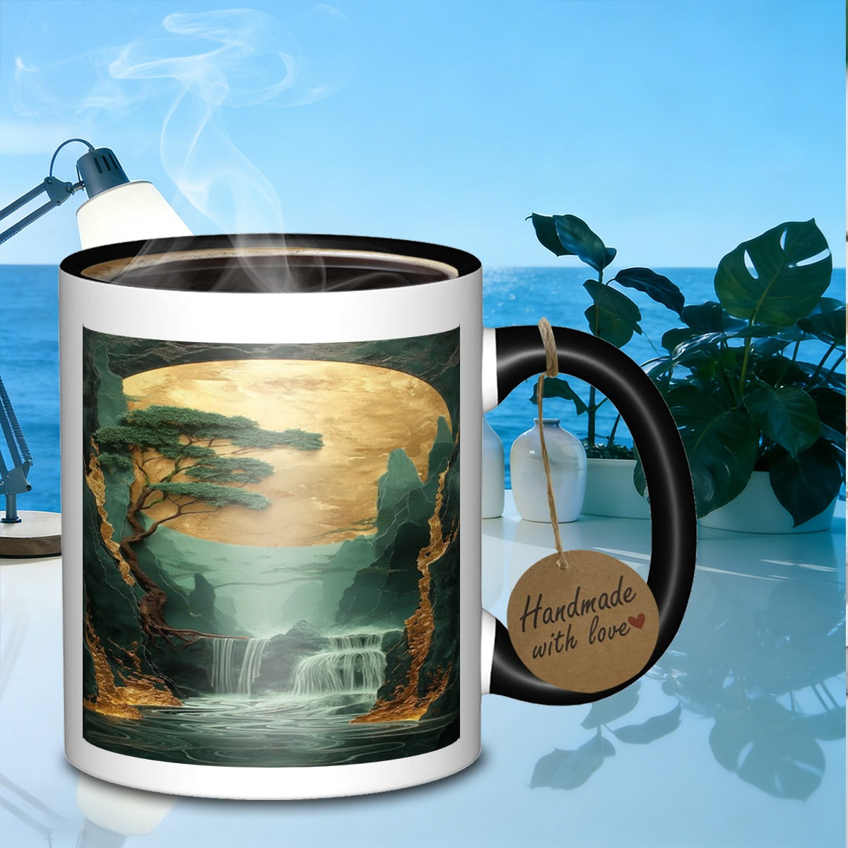 Tailorly Black Accent 11 oz Mug - scenery