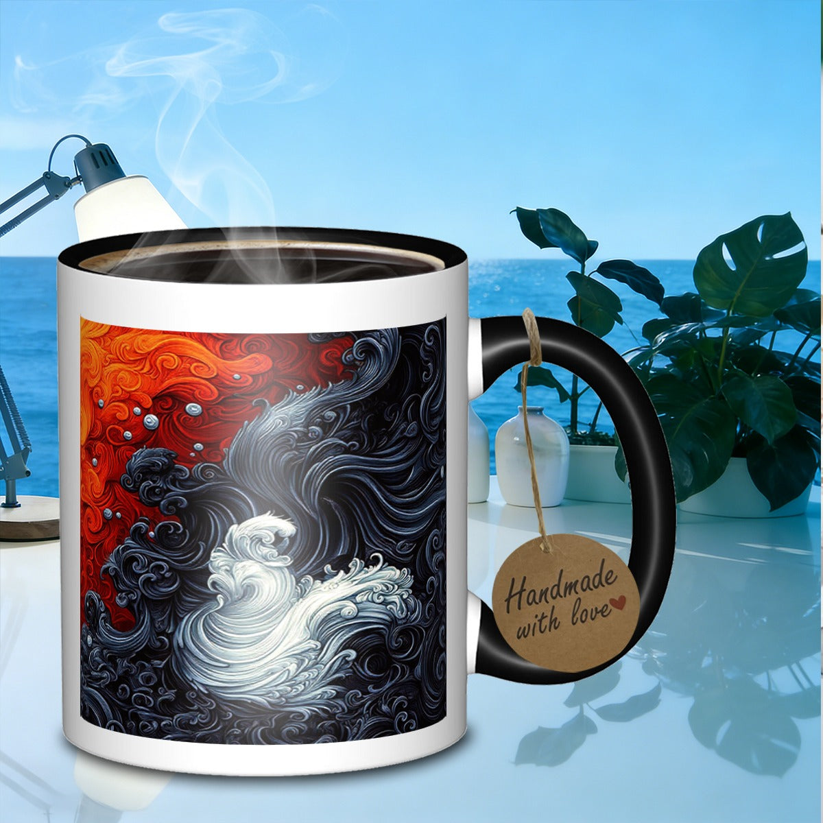 Tailorly Black Accent 11 oz Mug - elements ideal for everyday use