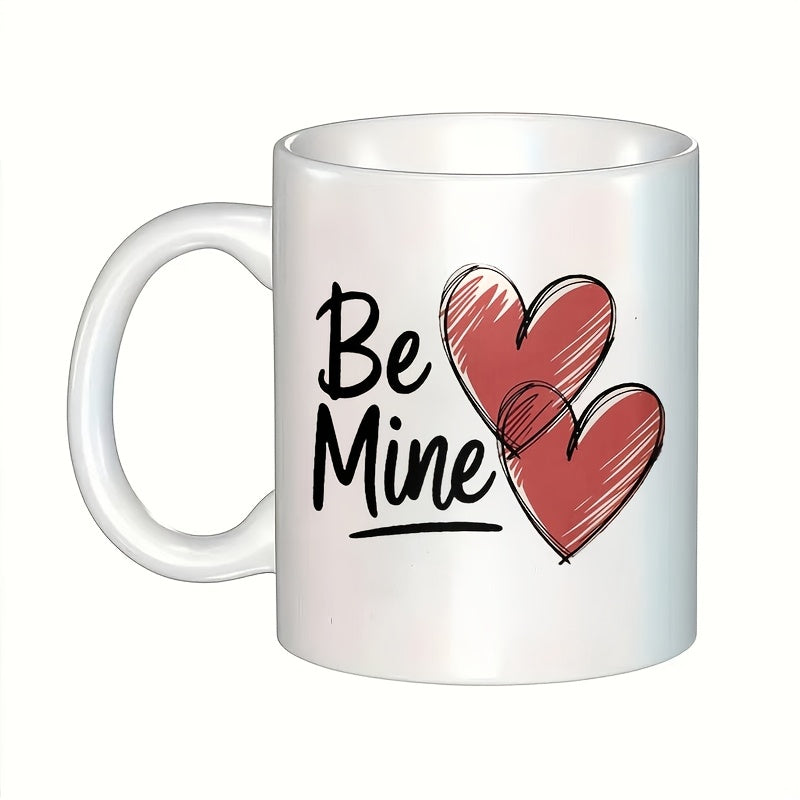 Tailorly White Ceramic 11 oz Mug - romantic design