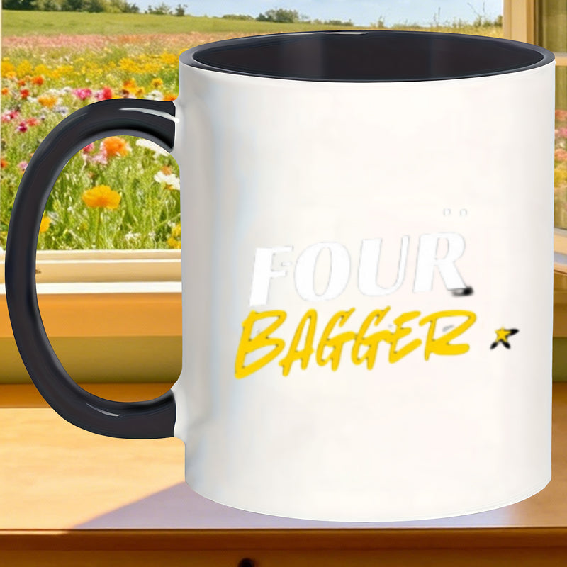 Tailorly Black Accent 11 oz Mug - chic glazed four baggers mugs for bike tea holiday _e5b79ad839944f32aa8bc956740de5c5