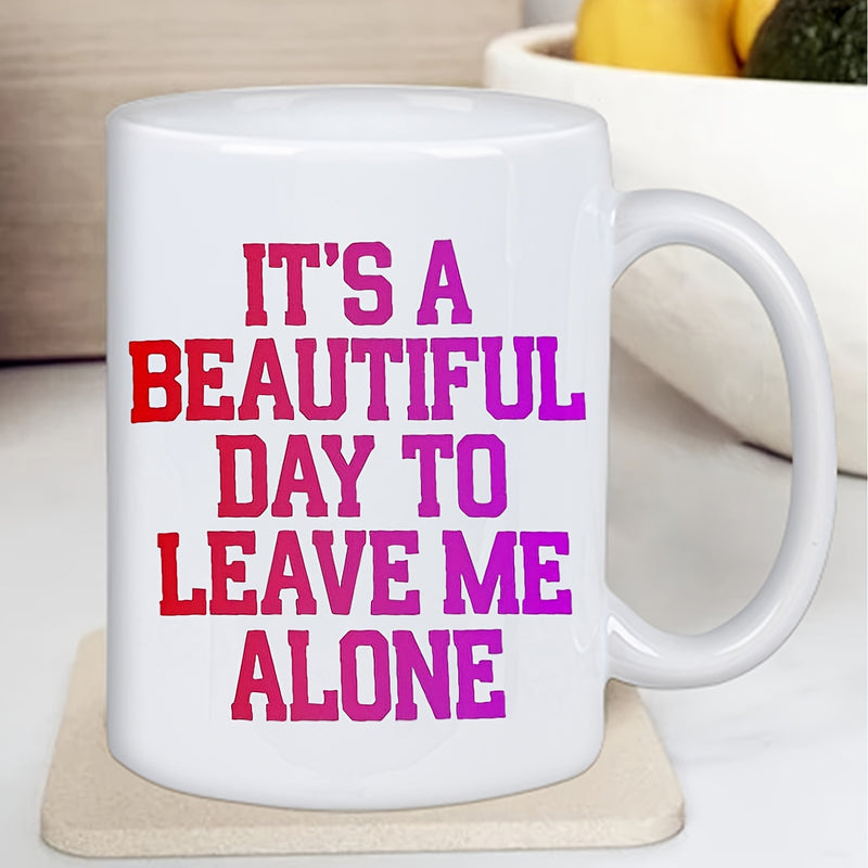 Tailorly White Ceramic 11 oz Mug - 1pc thoughtful present for couples1pcs thoughtful present for couplesstay stylish happy vibrant ceramic mug