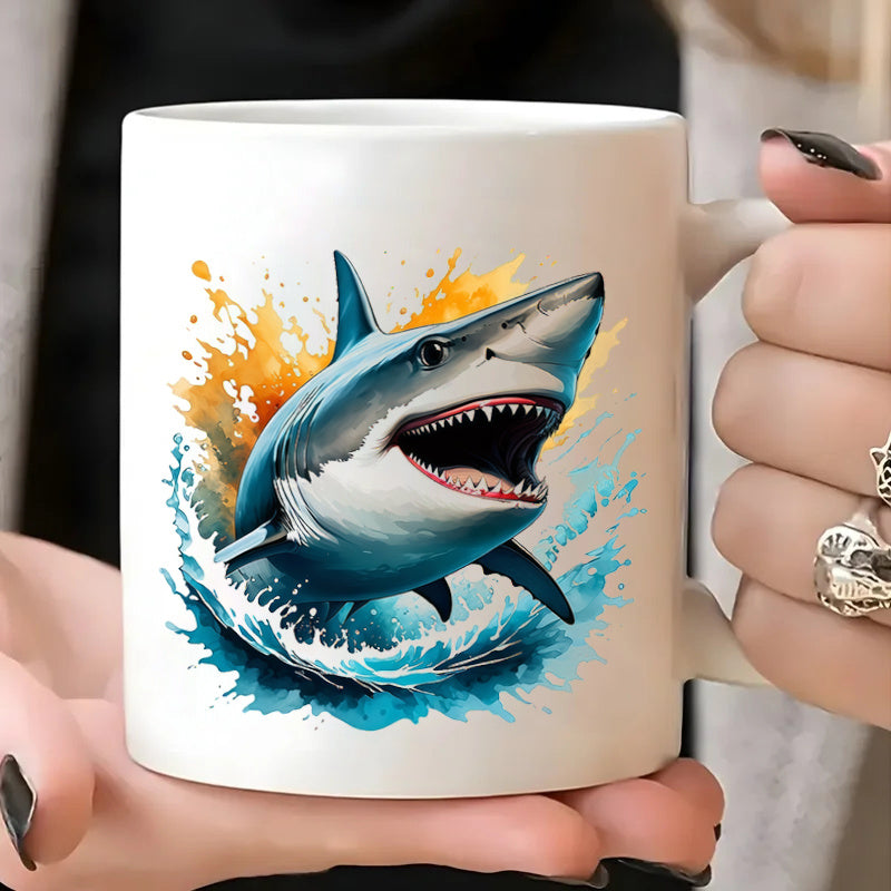 Tailorly White Ceramic 11 oz Mug - teeth