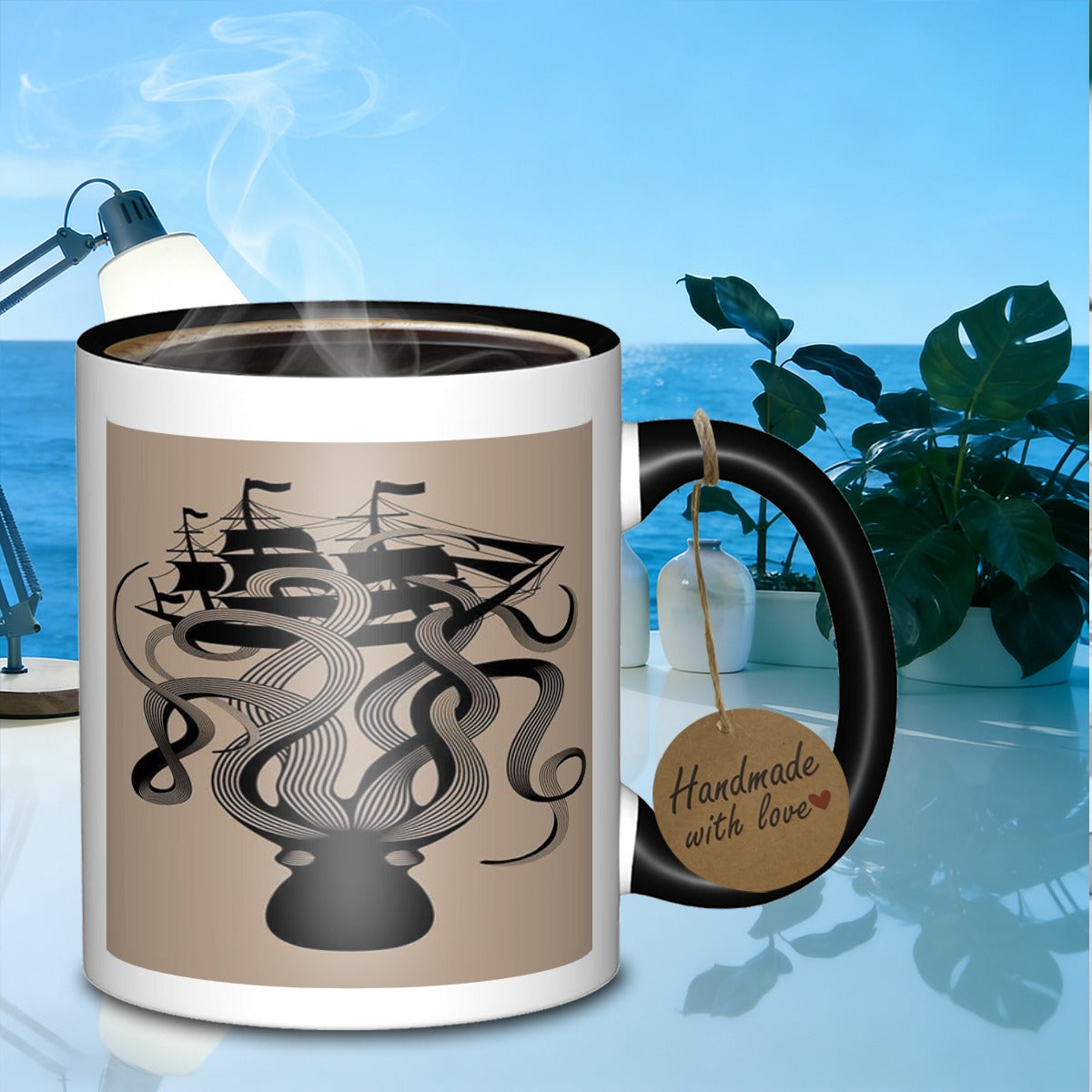 Tailorly Black Accent 11 oz Mug - attacking vessel design