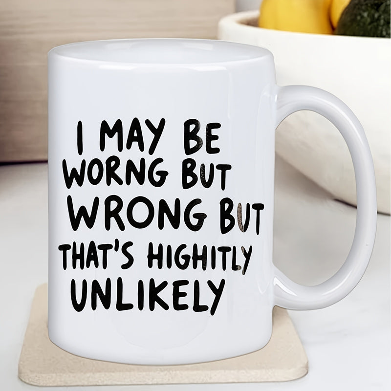 Tailorly White Ceramic 11 oz Mug - a stylish and ceramic mug with a printed design ideal for use at the office home or during golf events hand wash