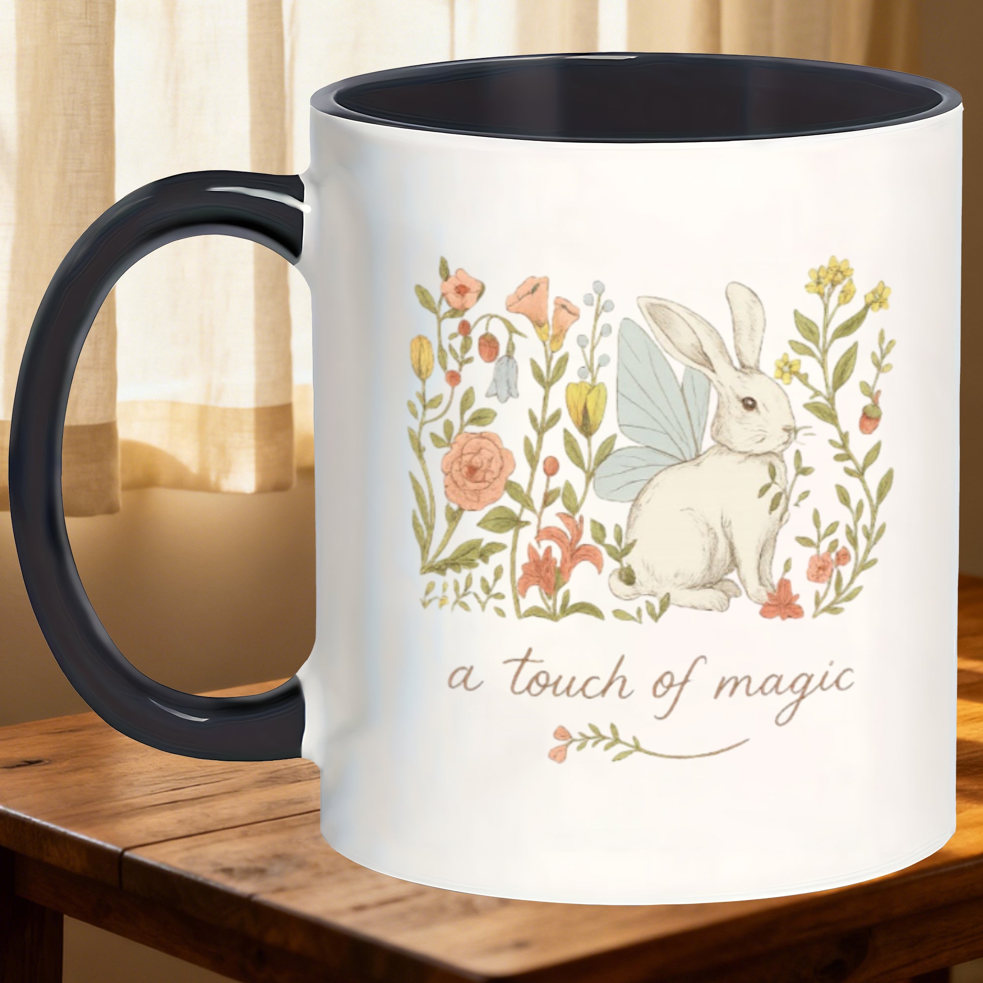 Tailorly Black Accent 11 oz Mug - special mugs designed as bunnies and flowers a bit of to your birthday celebrations at home or _7114b3471eaa49ad9589a0ac551647dd