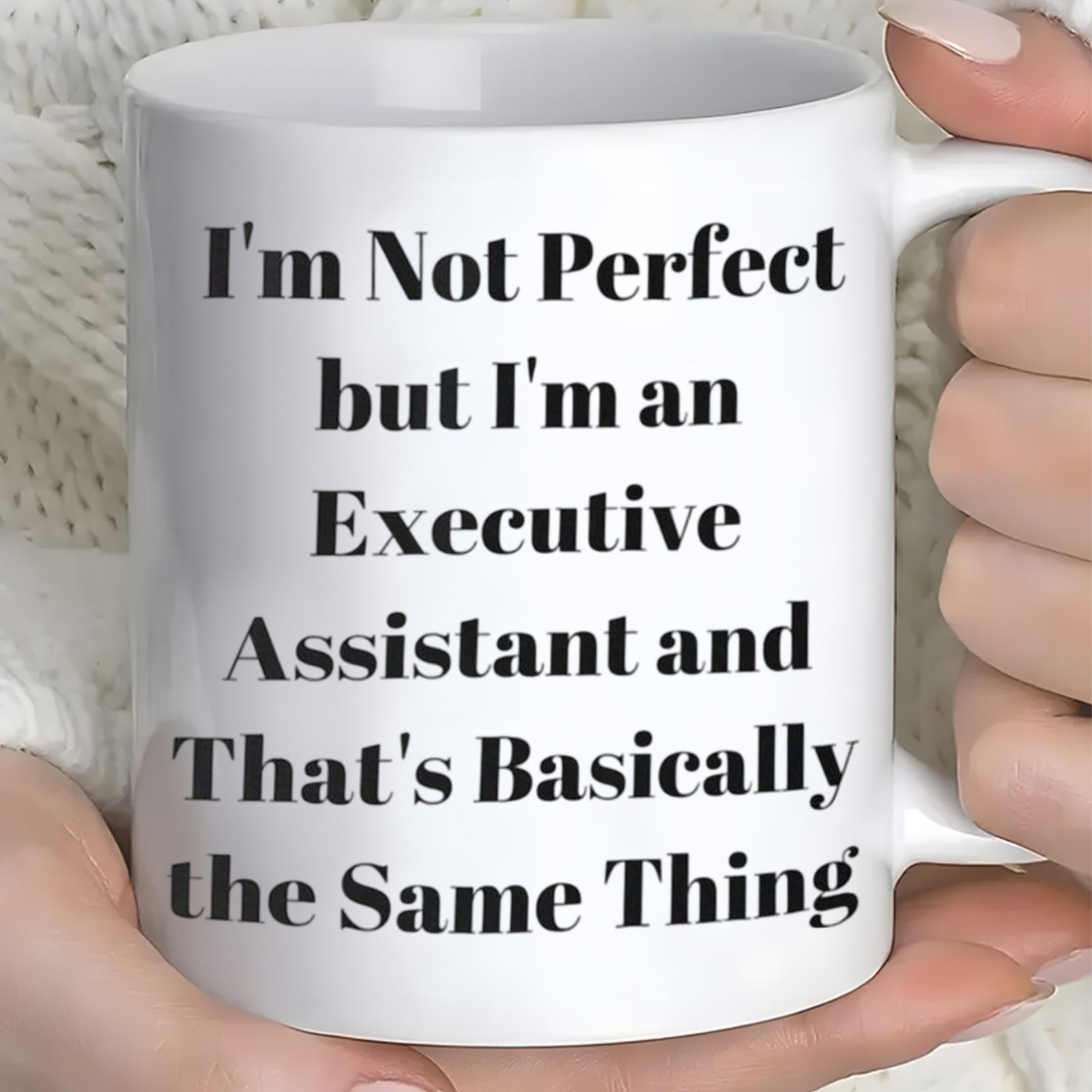 Tailorly White Ceramic 11 oz Mug - funny coffee mug text "im but im an thats thing"