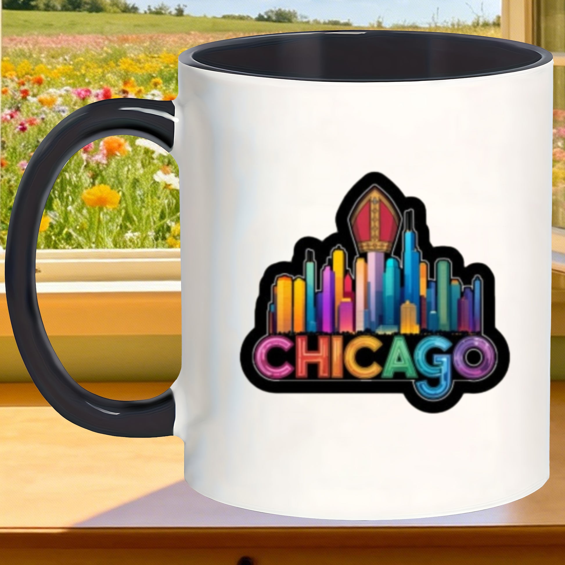 Tailorly Black Accent 11 oz Mug - ergonomic chicagos leo catholic pride mugs apt for water afternoon matcha_a8c79c1063674b008311264c83aa5b43