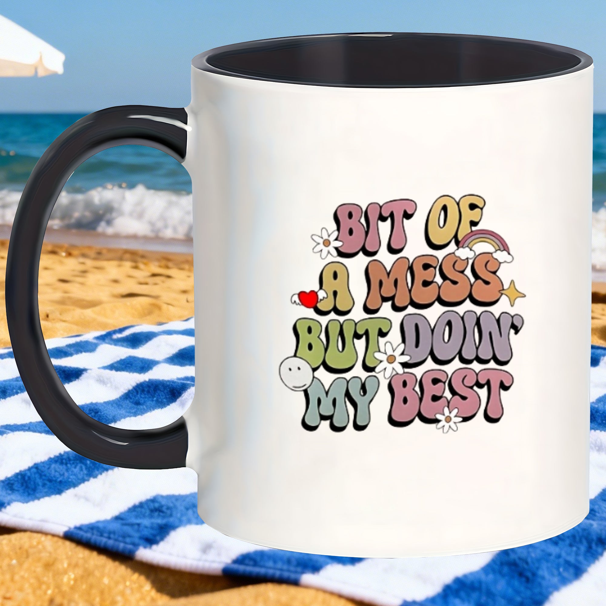 Tailorly Black Accent 11 oz Mug - versatile and present comfortable grip non slip heat retaining tea mugs that a bit but im it my for