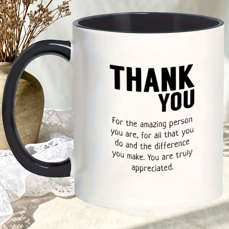 Tailorly Black Accent 11 oz Mug - thank you