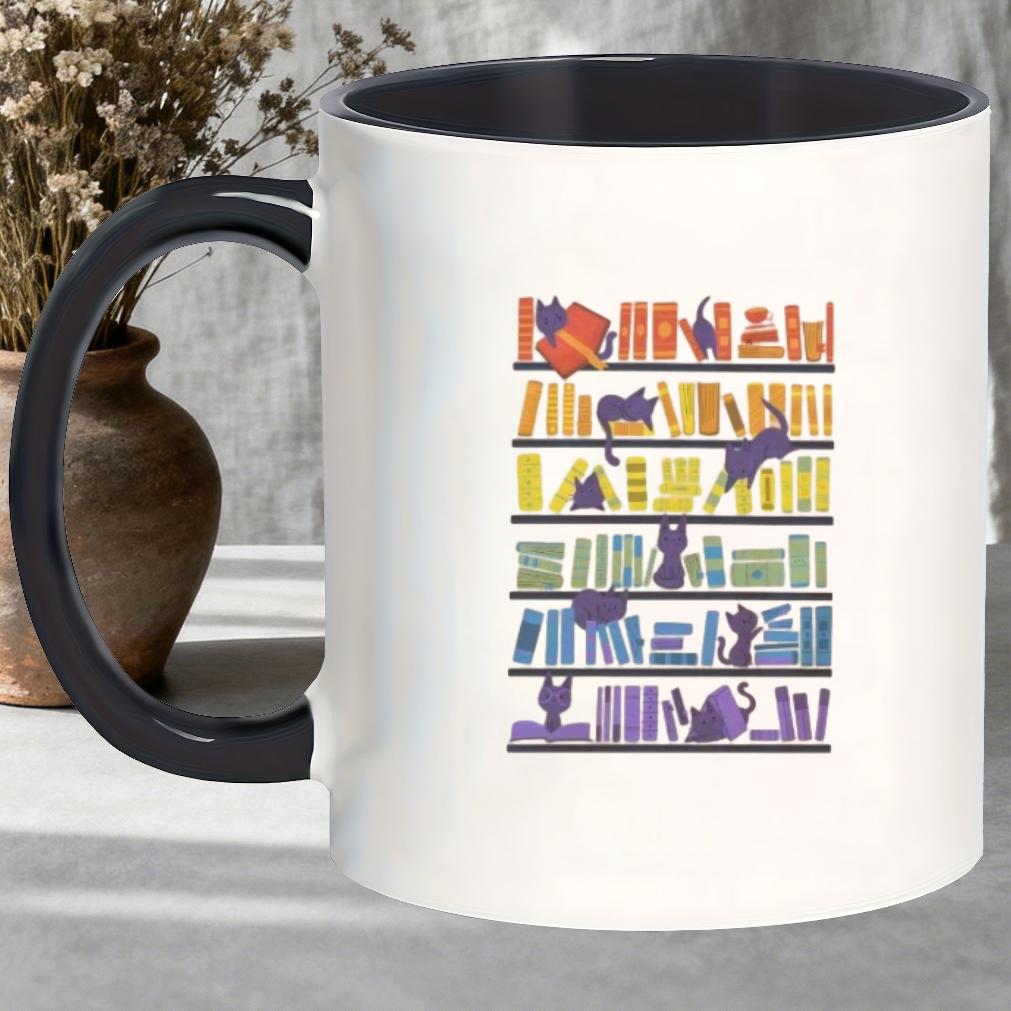 Tailorly Black Accent 11 oz Mug - adorable kittens