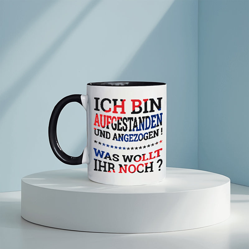 Tailorly Black Accent 11 oz Mug - golfers birthdays ich bin aufgestanden funny text