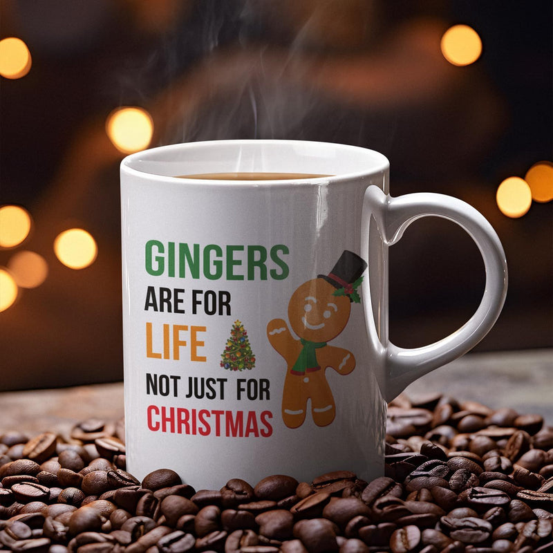 Tailorly White Ceramic 11 oz Mug - Ginger Flavor text