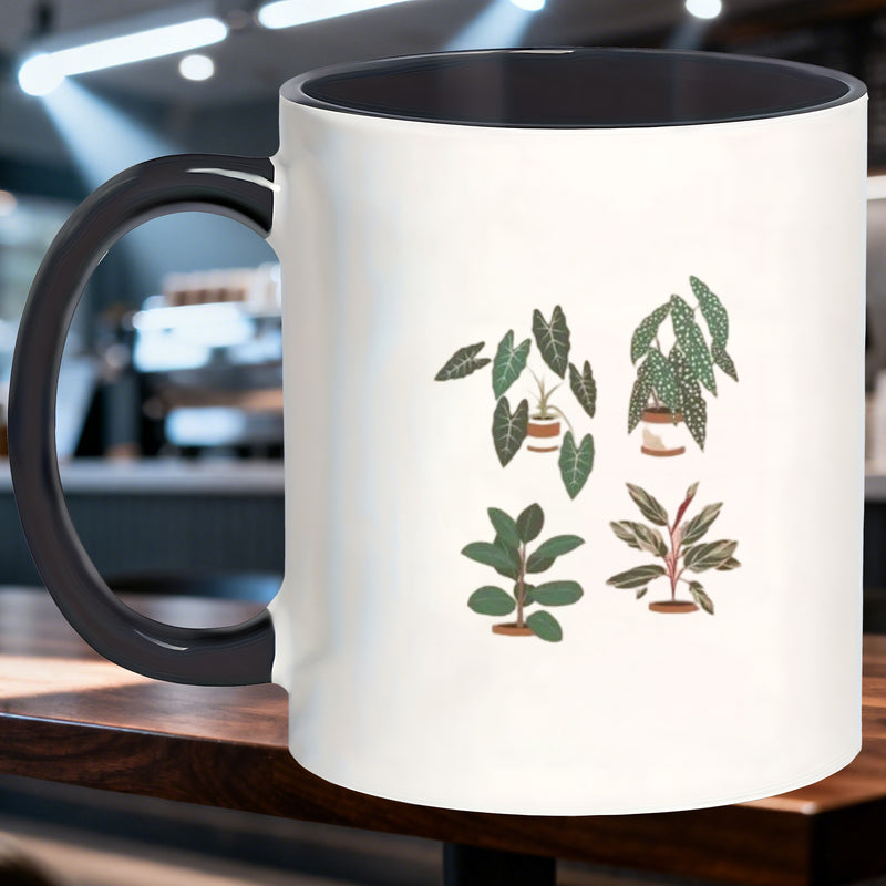 Tailorly Black Accent 11 oz Mug - durable colored fade resistant daily beverage s beige green mugs ideal for use_07f09e26343244d7b9de7c303ac87a9f