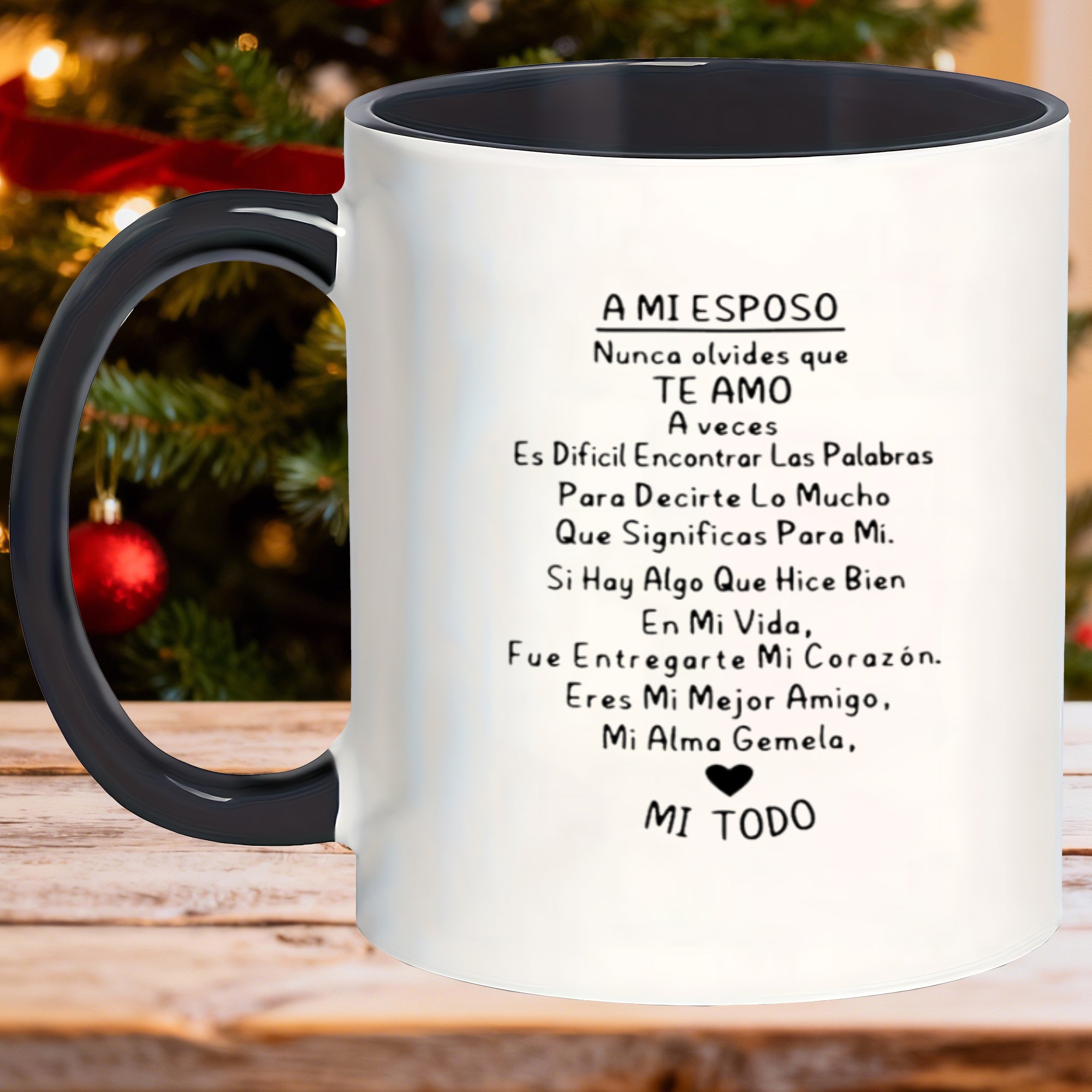Tailorly Black Accent 11 oz Mug - romantic spanish quote